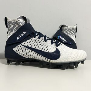 Nike Alpha Menace Elite 2 “White Navy” Men’s Size 9 High Top Football Cleats